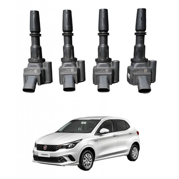 Kit 4 Bobina Ignição Fiat Argo Cronos 2018 2018 2020