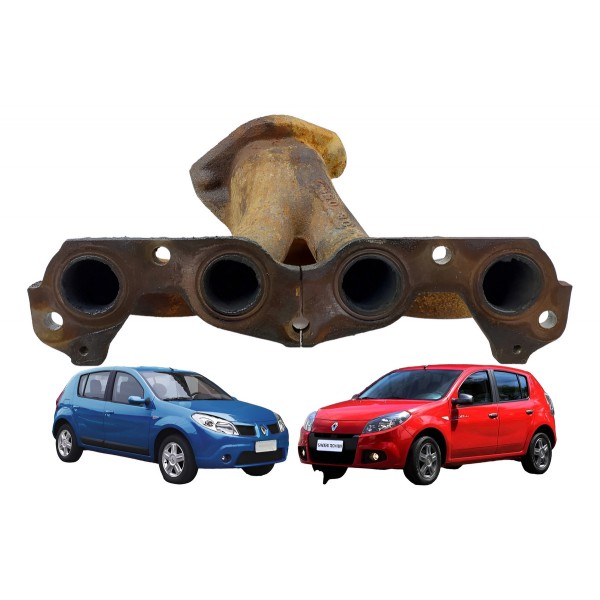 Coletor Escape Renault Sandero 1.0 2007 A 2014