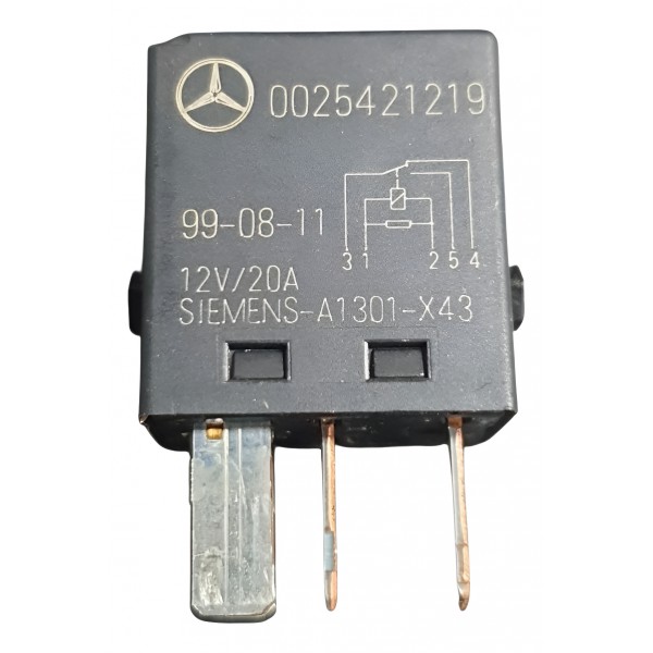 Mini Relé Auxiliar 0025421219 Mercedes Benz 12v 20a